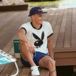 Classic Ringer T-Shirt -Fashion Clothing Store PLAYBOY SUMMER22 LOOK 2 0520 2880px 0fd9d0ba 395e 48f3 b85e ab132ab22286