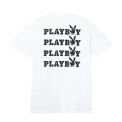 Playboy Masthead & Rabbit Head Tee - White