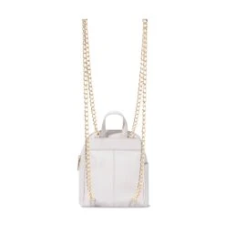 Women's Leather Mini Backpack -Fashion Clothing Store Playboy MTMooreWomen sLeatherMiniBackpack Cream 02