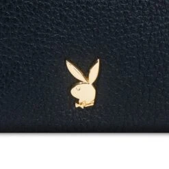 Women's Leather Ring Clutch -Fashion Clothing Store Playboy MTMooreWomen sRingClutch Black 04