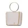 Women's Leather Ring Clutch -Fashion Clothing Store Playboy MTMooreWomen sRingClutch Cream 01