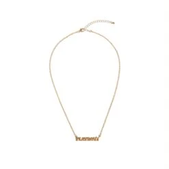 Masthead Nameplate Necklace 12 Masthead Nameplate Necklace -Fashion Clothing Store Playboy Masthead Nameplate Necklace Gold 01