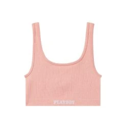Women's Sports Bra -Fashion Clothing Store Playboy PacSun Womens Sports Bra Peaches and Cream 01