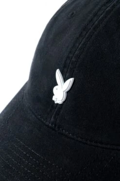 Metal Rabbit Head Pin Dad Hat -Fashion Clothing Store Playboy Rabbit Head Dad Hat Black 3 53a12432 5754 47aa baae 899fd0f34ed0