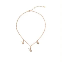 Rabbit Head Dangle Necklace -Fashion Clothing Store Playboy Rabbit Head Dangle Necklace 01