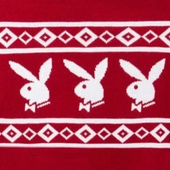 Rabbit Head Knit Sweater -Fashion Clothing Store Playboy Rabbit Heads Knit Sweater Red 03 64586d63 ee78 4b3a 8420 b9464bbbc86f