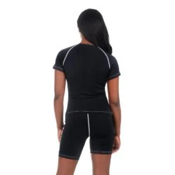 Women's Active Contrast Stitch Tee -Fashion Clothing Store PlayboyWomen sActiveContrastStitchTee Black 03 3211d94e 6368 4e4c b9bc c9068951db78