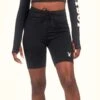 Women's Active Tie Ruched Bike Shorts