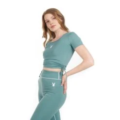 Women's Active Square Neck Crop Top -Fashion Clothing Store PlayboyWomen sActiveSquareNeckCropTop Green 02 bec49dd1 ad75 4f9f 9700 7b5b72cc7ae5