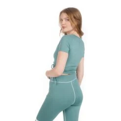 Women's Active Square Neck Crop Top -Fashion Clothing Store PlayboyWomen sActiveSquareNeckCropTop Green 03 532f15d5 ae4f 413c 98e0 49b019bd3865