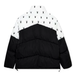 Women's Bunny Head Puffer -Fashion Clothing Store Playboy AOP Bunny Colour Block Puffer Black 02 63b1aec1 0d8a 4ff8 8d8f e15046834315