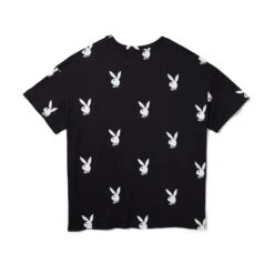 Women's All Over Bunny Tee -Fashion Clothing Store Playboy APO T Shirt Black 02