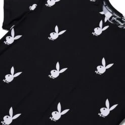 Women's All Over Bunny Tee -Fashion Clothing Store Playboy APO T Shirt Black 03