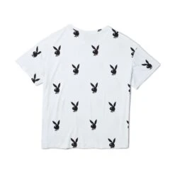 Women's All Over Bunny Tee -Fashion Clothing Store Playboy APO T Shirt White 02