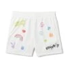 Women's Basketball Shorts -Fashion Clothing Store Playboy Basketball Short White 01