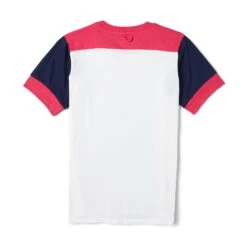 Team Jersey -Fashion Clothing Store Playboy Color Block Sleeve T Shirt Red 02