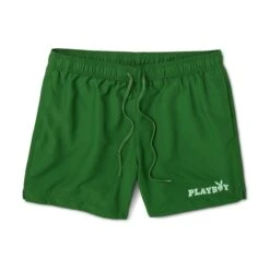 Men's 15" Core Swim Trunks 27 Men's 15" Core Swim Trunks -Fashion Clothing Store Playboy Core Swim Shorts Forest 01