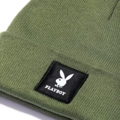 Knit Beanie With Logo Patch -Fashion Clothing Store Playboy Cuff Beanie green 4 17b3c12b 5b0d 4e07 9711 284ba213b2eb