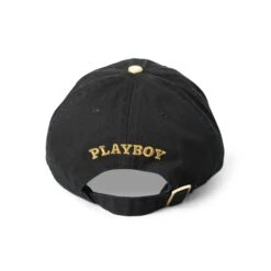 Playboy X Lids Dad Hat -Fashion Clothing Store Playboy Dad Hat Black Gold 002