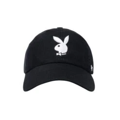 '47 Brand Adjustable Dad Hat -Fashion Clothing Store Playboy DadHat Black 01 cdd09a4c a353 4eb5 834a 527c6f58a501