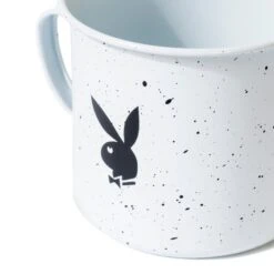 Enamel Camp Mug -Fashion Clothing Store Playboy Enamel Camp Mug White 04 d1968a67 efcd 444b b5f8 a45039e45873
