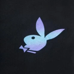 Holographic Repeating Masthead T-Shirt -Fashion Clothing Store Playboy Holographic Tee Blk 03 d9a421b4 6fcf 498c a4b0 cc1906b70599