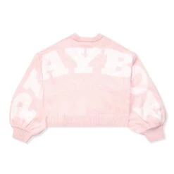 Women's Back Graphic Oversized Knit Sweater 14 Women's Back Graphic Oversized Knit Sweater -Fashion Clothing Store Playboy MG Masthead Sweater Pink 03 ddf2e49c 044e 459a b3fd 2bb9f89542ca