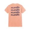 Playboy Peach Graphic T-Shirt -Fashion Clothing Store Playboy Masthead RabbitHead Tee Pink 01