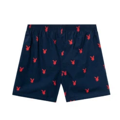 Repeating Rabbit Head Lounge Shorts -Fashion Clothing Store Playboy MavrickBoxerShorts BlueRed 2