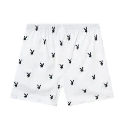 Repeating Rabbit Head Lounge Shorts -Fashion Clothing Store Playboy MavrickBoxerShorts WhiteBlack 2