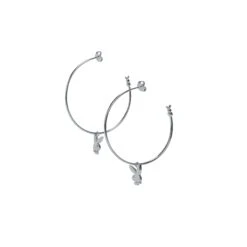 Bunny Hoops -Fashion Clothing Store Playboy Precious Bunny Hoop silver 01 eedfc971 b152 423c 8d97 c5c95d77c0dd