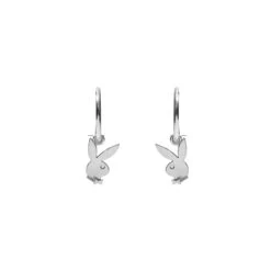 Bunny Huggie Hoops -Fashion Clothing Store Playboy Precious Bunny Huggie hoop Silver 001 4d5648d0 993a 484c b9c0 f1816f4ed70b