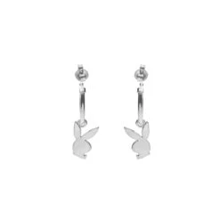 Bunny Huggie Hoops -Fashion Clothing Store Playboy Precious Bunny Huggie hoop Silver 002 f71ca998 bda3 4ffc a0ab 71ad7831b1ad
