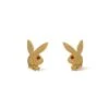 Bunny Stud Earrings -Fashion Clothing Store Playboy Precious Bunny StudEarrings Gold 001