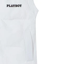 Women's Puffer Vest -Fashion Clothing Store Playboy Puffer VestWhite 03