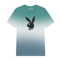 Men's Rabbit Head Ombre T-Shirt -Fashion Clothing Store Playboy RisingGradient Tee Blue 01 d627c546 8efa 4aac 857c 1c2906fedb69