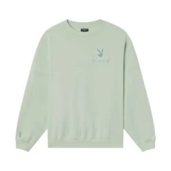 Women's Classic Crewneck -Fashion Clothing Store Playboy Womens Classic Crewneck Mint Green 01