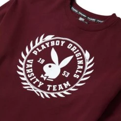 Women's Campus Varsity Crewneck 11 Women's Campus Varsity Crewneck -Fashion Clothing Store Playboy YM Varsity Crewneck Burgundy 03