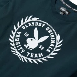 Women's Campus Varsity Crewneck 10 Women's Campus Varsity Crewneck -Fashion Clothing Store Playboy YM Varsity Crewneck Green 03