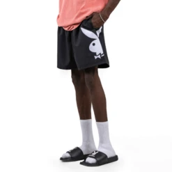 Playboy X Pleasures Collide Short -Fashion Clothing Store PlayboyxPleasuresCollideShortblack 2