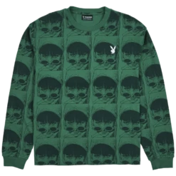 Playboy X Pleasures Playmate Heavyweight Long Sleeve -Fashion Clothing Store PlayboyxPleasuresPlaymateHeavyweightLongSleeve Green Front