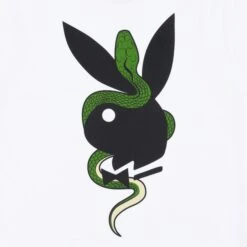 Playboy X The Great Frog T-Shirt -Fashion Clothing Store PlayboyxTGFEntwinedT shirtWhiteBackDetail