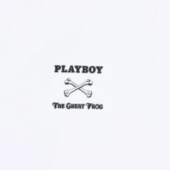 Playboy X The Great Frog T-Shirt -Fashion Clothing Store PlayboyxTGFEntwinedT shirtWhiteFrontDetail
