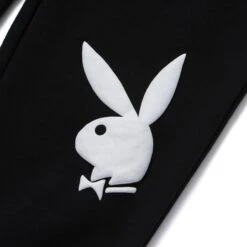 Playboy X HUF Rabbit Head Sweatpants -Fashion Clothing Store RABBIT HEAD FLEECE PANT BLACK PT00233 BLACK 03