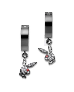 Bunny Huggie Hoop And Dangling Charm Earring -Fashion Clothing Store download 10