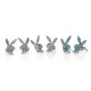 Playboy Bunny Stud Earrings, Multi-colored 3 Pack -Fashion Clothing Store download 3