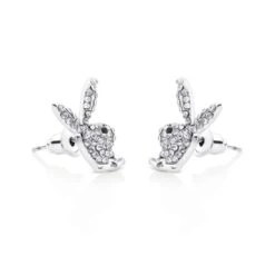 Playboy Bunny Stud Earrings, Multi-colored 3 Pack -Fashion Clothing Store download 5