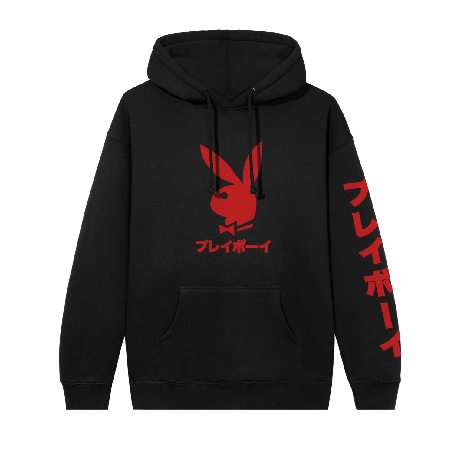 Japanese Rabbit Head Hoodie - Black/Red 3 Japanese Rabbit Head Hoodie - Black/Red