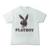 Playboy Rabbit Head Paisley Grey Tee -Fashion Clothing Store playboy tee 16a 1