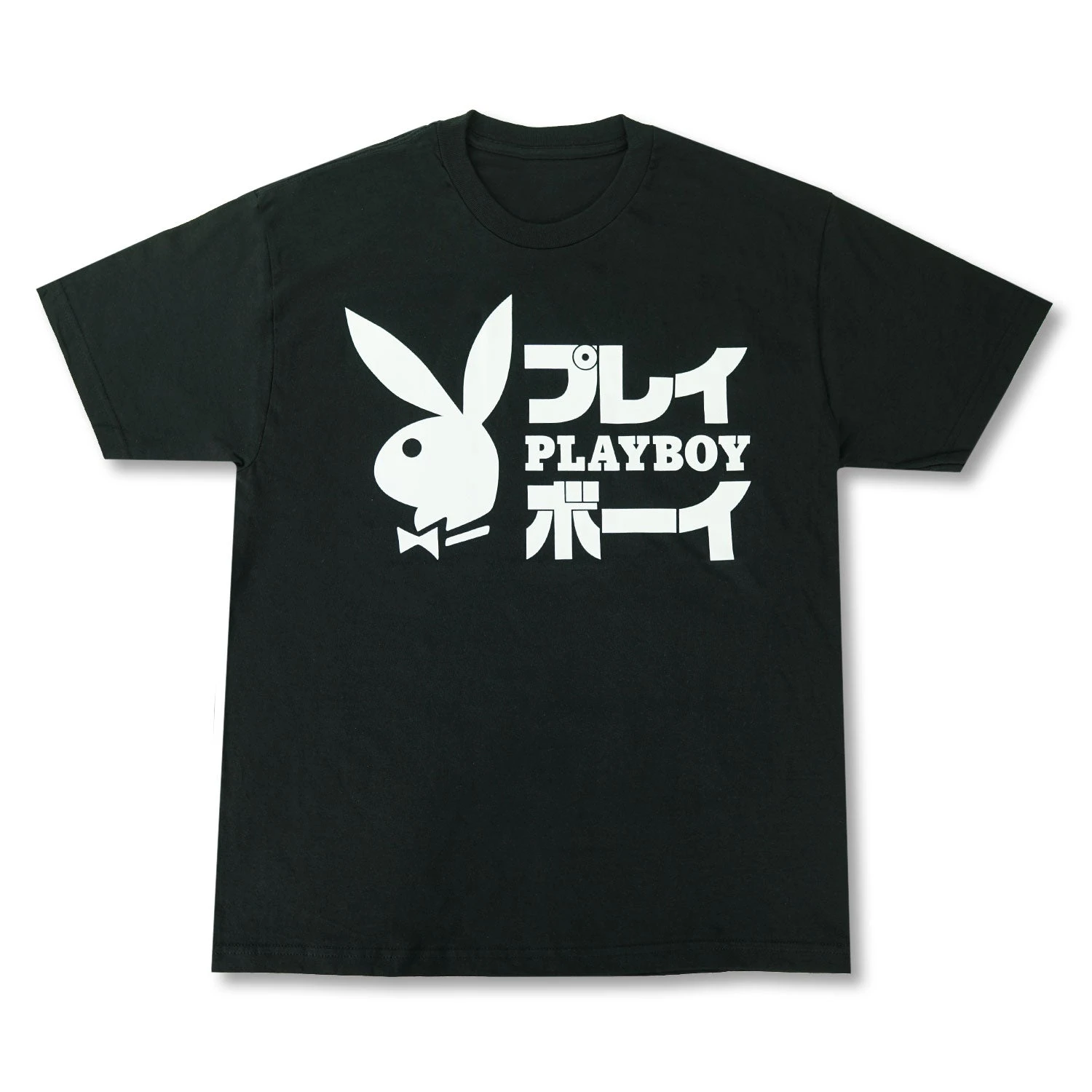 Playboy Kanji Stacked Rabbit Head Black Tee 3 Playboy Kanji Stacked Rabbit Head Black Tee